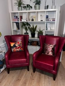 Hotel lobby Matching Leather Armchairs