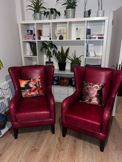 Hotel lobby Matching Leather Armchairs