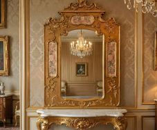 Very grand and decorative mirror that could be located in many opulent scenarios