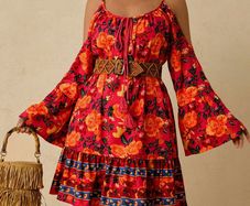 Stunning Boho Style Dress size 20 + matching accessories available