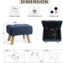 Storage Ottoman, Small Foot Stool Ottoman With Storage, Boucle Teddy Velvet Foot Rest With Padded Seat. (Dark Blue) Image 3