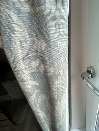 Grey Pelmet and Curtains