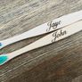 1 Personalized  Kids and adult 100% Bio Degradable Bamboo Toothbrush Handmade Image 4