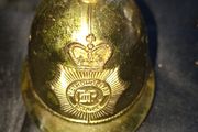 Beautiful Old British Bobby Police Helmet Bell Metropolitan, Postage Available