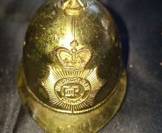 Beautiful Old British Bobby Police Helmet Bell Metropolitan, Postage Available