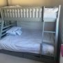 Grey Double and single bunk bed with two large storage drawers Image 4