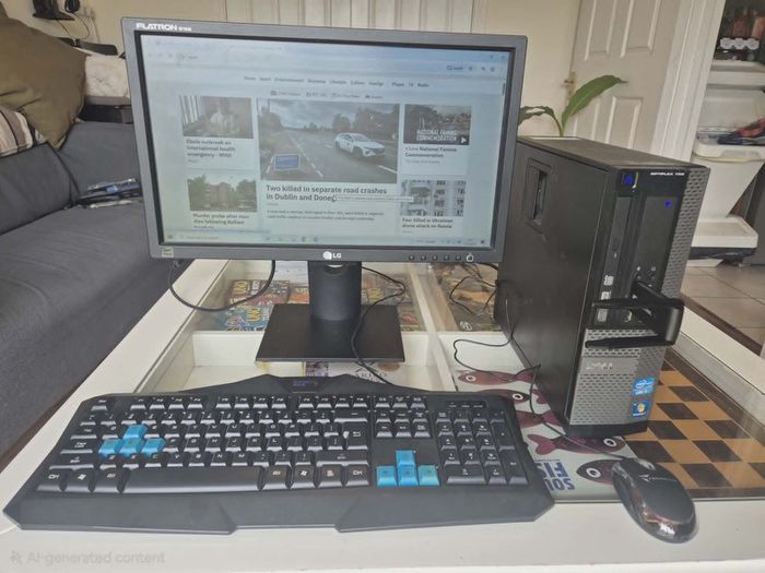 Desktop computer ready to go