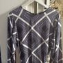 New M&S Purple Geometric Design Printed Long Sleeved Maxi Dress 12 Image 9