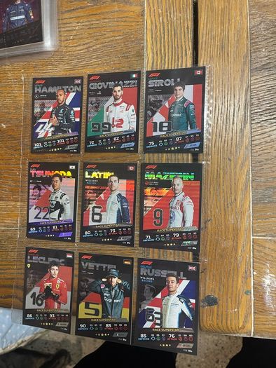 F1 cards