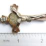 Vintage Brown Enamel Cross . Italian St Benedict Cross Charm. -2,5" Image 9