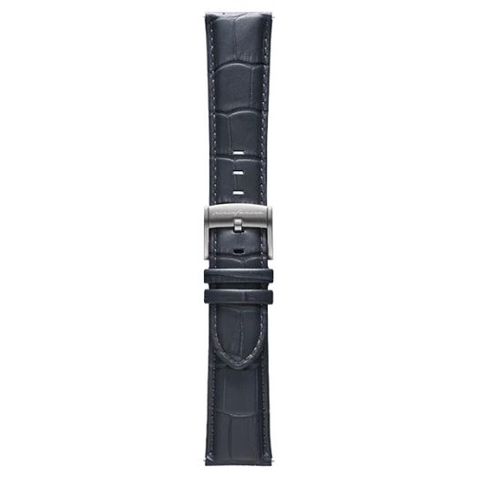 Genuine Italian Leather 22mm Dress Watch Strap - Dark Grey