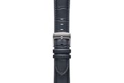 Genuine Italian Leather 22mm Dress Watch Strap - Dark Grey