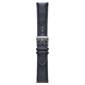 Genuine Italian Leather 22mm Dress Watch Strap - Dark Grey