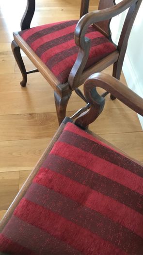 Set of two walnut chairs