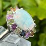Ethiopian Opal Multi-Tourmaline Solitaire Ring Image 2