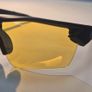 Wraparound sports sunglasses with yellow lenses - black frame Image 3