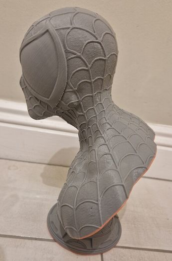 3D Printed Statue Bust (Unpainted) - Spiderman