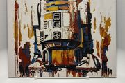 R2D2 3D printed abstract painting