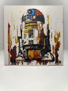R2D2 3D printed abstract painting "LOWER PRICE"
