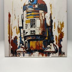 R2D2 3D printed abstract painting