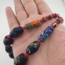 Vintage Venetian Style Floral & African Glass Beads Necklace Image 8
