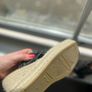 Black Leather Wedge Image 3