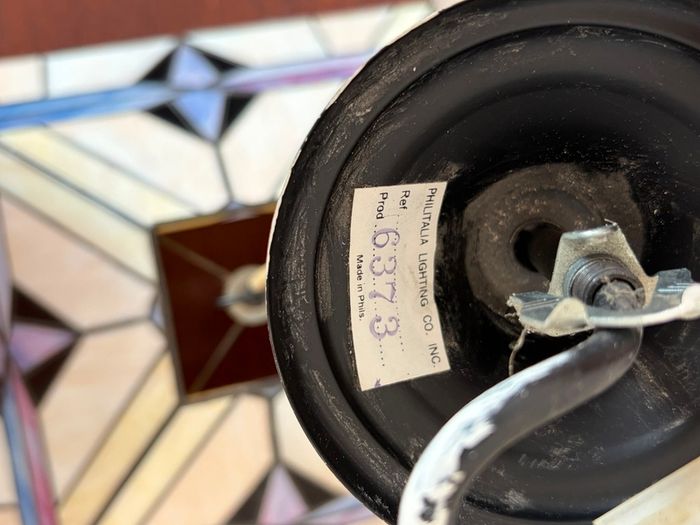Vintage tiffany style stained glass ceiling pendant light ready to hang