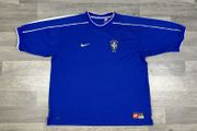Genuine Vintage 1998 Nike Brazil Away Jersey Shirt Camiseta Brasil Mens XXL