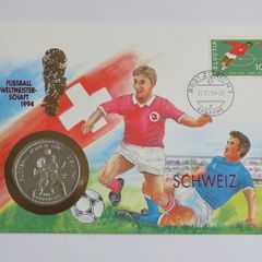 Switzerland USA WORLD CUP 1994 Coin Cover Vintage