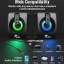 2.0 Wired Mini Speaker for PC,USB Powered 3.5 mm AUX,LED Light Up RGB Gaming Speakers for Computer,Laptop,Phone,Monitor (FREE POSTAGE) Image 3