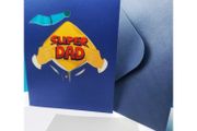 Beautiful New Super Dad Pop Up Father's Day Greeting Card