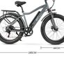 Cmacewheel J26 Fat Tire Electric Mountain Bike  - Black Image 4