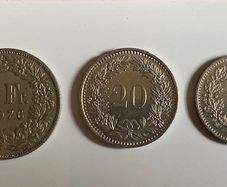 Swiss (Helvetica) Coins (x3)