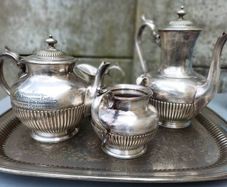 Antique Silver-Plated Teaset
