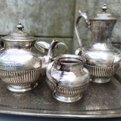 Antique Silver-Plated Teaset