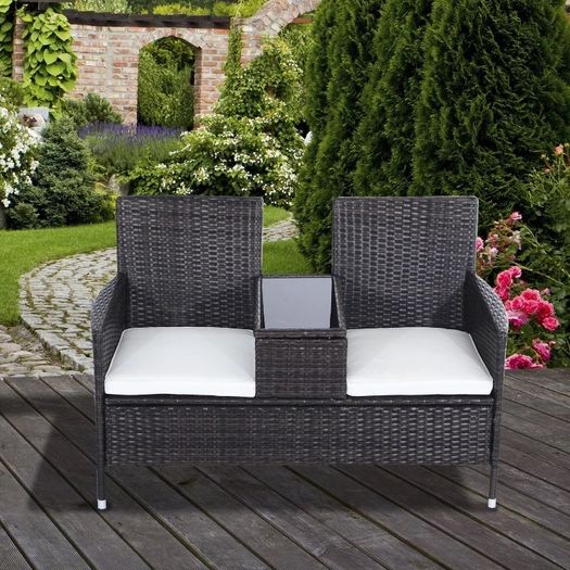 NEW SALE Rattan Chair Furniture Set W/ Middle Tea Table-Brown (FREE SHIPPING)