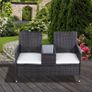 NEW SALE Rattan Chair Furniture Set W/ Middle Tea Table-Brown (FREE SHIPPING) Image 2
