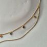 Original Thomas Sabo Charm Club necklace, S925 gold plated with multicolour stones, triangle charm & opal pendant.  Very good condition. Rare layered model. Image 4