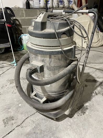 Industrial Hoover for parts or repair on dolly with wheels