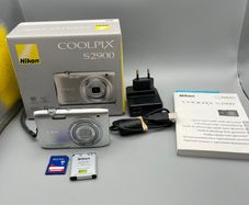 Nikon Coolpix S2900 20.1MP Digital Camera Silver - Boxed - Full Kit - Nr Mint