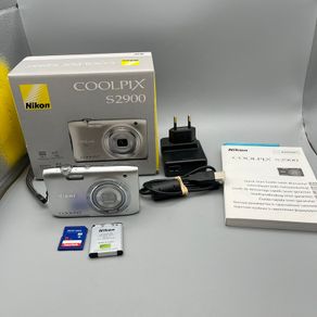 Nikon Coolpix S2900 20.1MP Digital Camera Silver - Boxed - Full Kit - Nr Mint