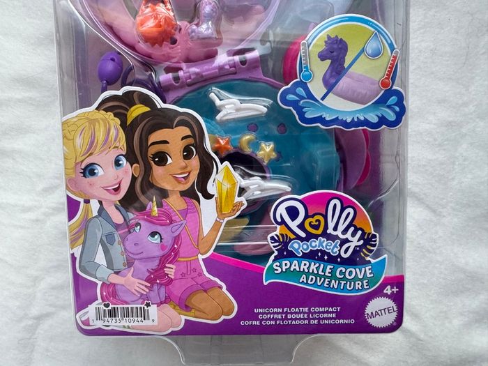 Polly Pocket Micro Doll Sparkle Cove Adventure Unicorn Floatie Compact Playset new Please look at the pictures