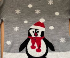 Girls penguin jumper, 8-10y