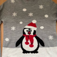 Girls penguin jumper, 8-10y