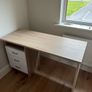 Zoe oak & white office desk Image 3