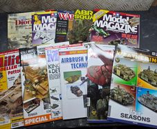 A bundle of modelling books and magazines