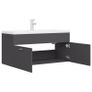 Sink Cabinet with Built-in Basin Grey Chipboard Image 7