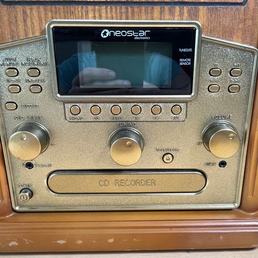 Neostar Deluxe Nostalgic Music Centre Wooden Box Vinyl Cd Cassette Radio