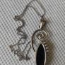 Vintage black onyx sterling silver necklace Image 3