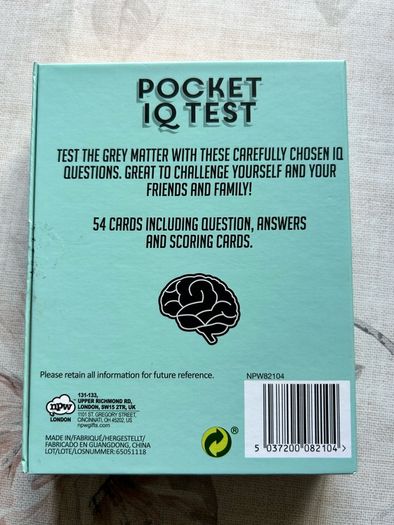 Pocket IQ Test